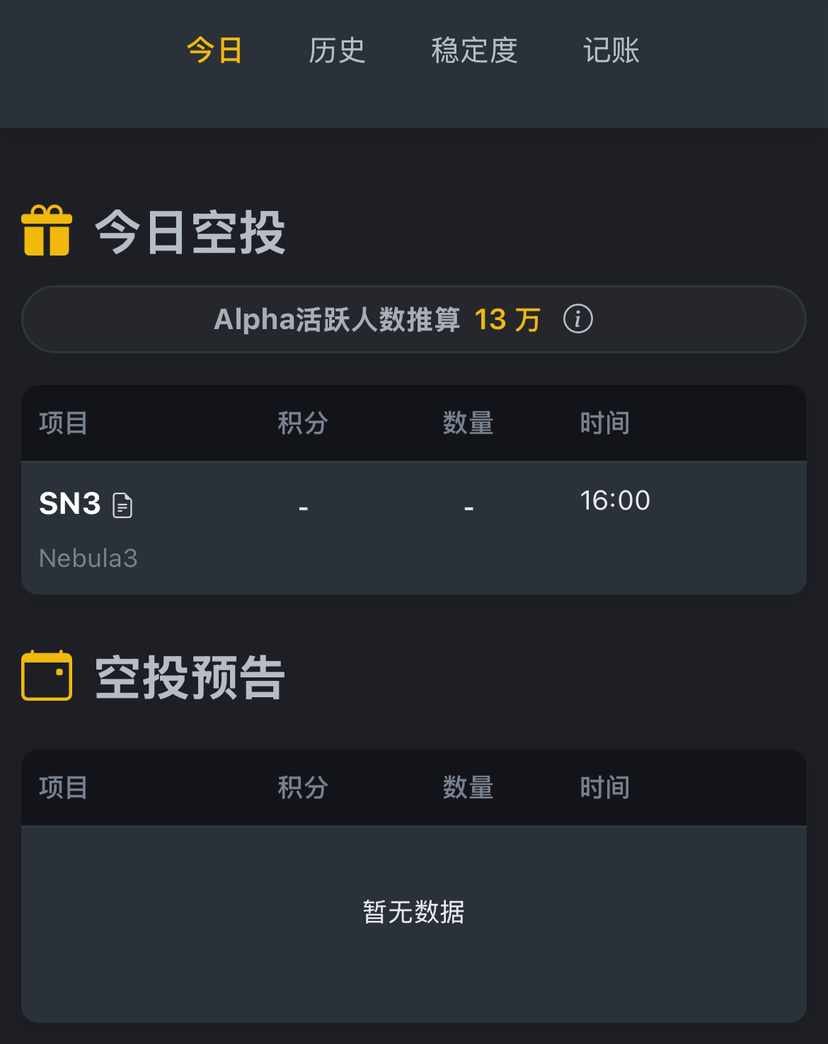 airdrop calendar
