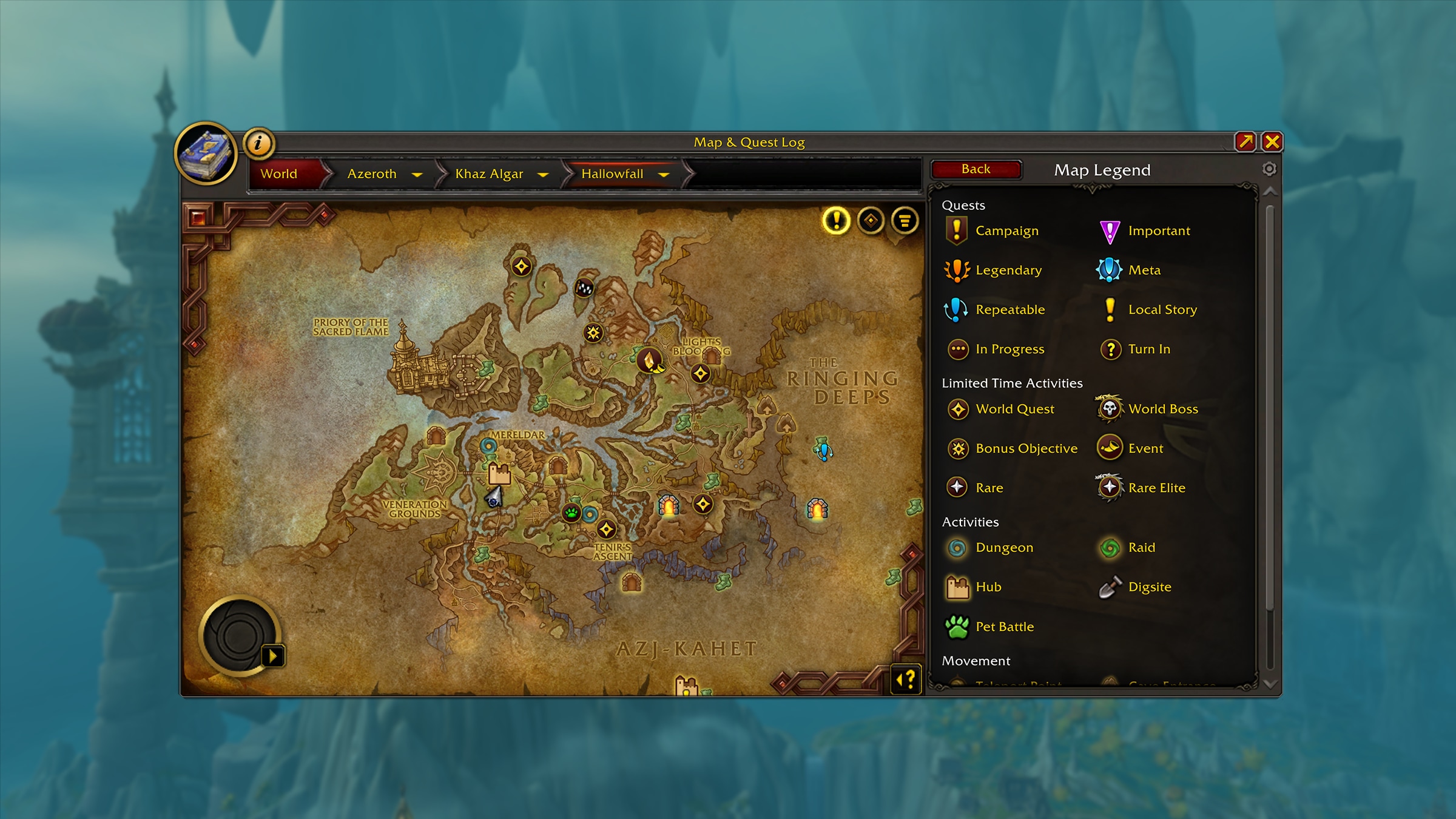 Base Guild community quest interface