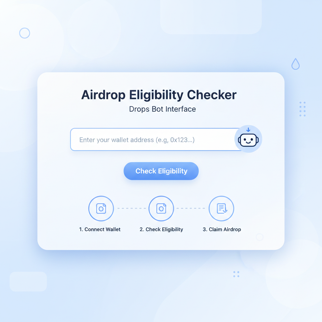 /ar 16:9 base airdrop eligibility checker webpage drops bot interface wallet input field clean ui