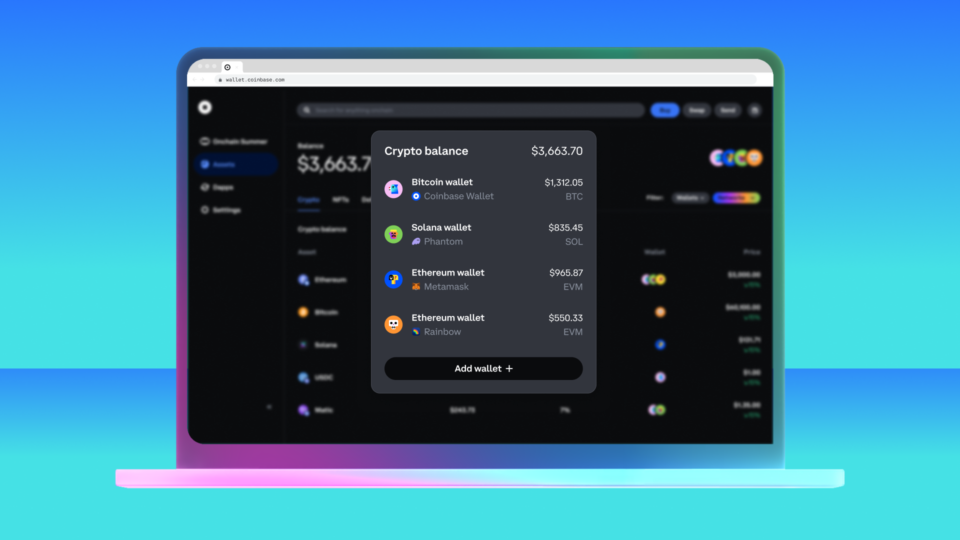 Multiple crypto wallets on Base network
