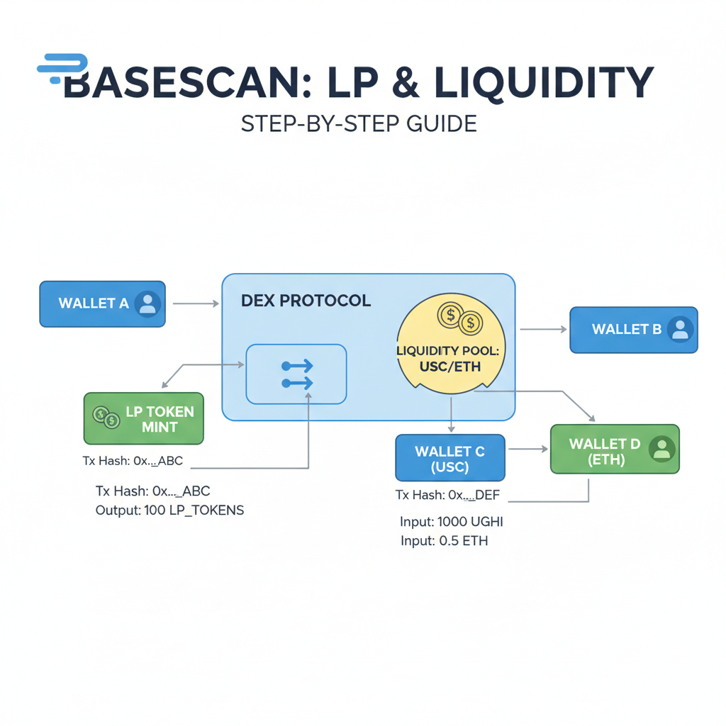 Basescan token transfers showing LP token mints and liquidity pools