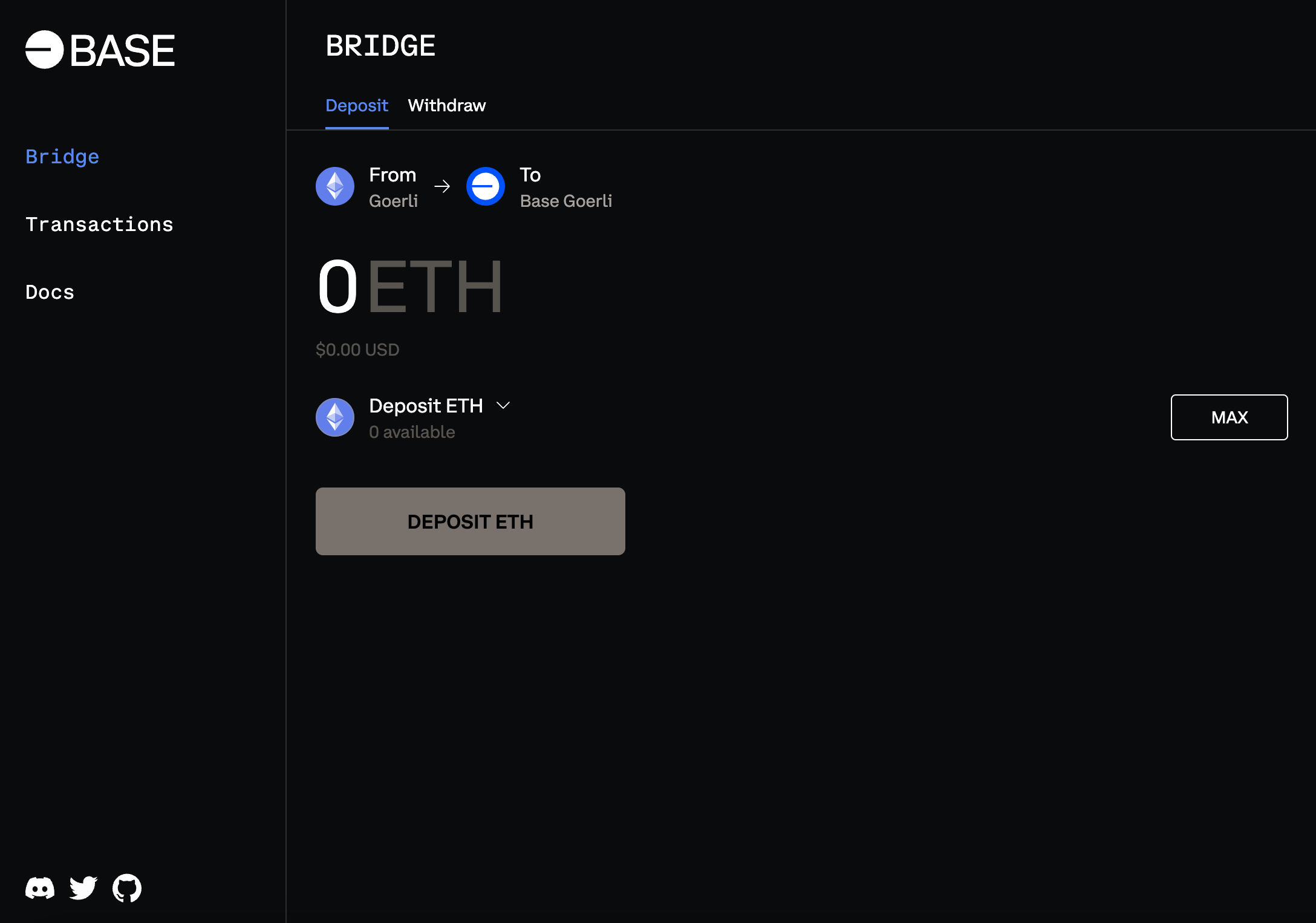 Base network dApp interaction screenshot