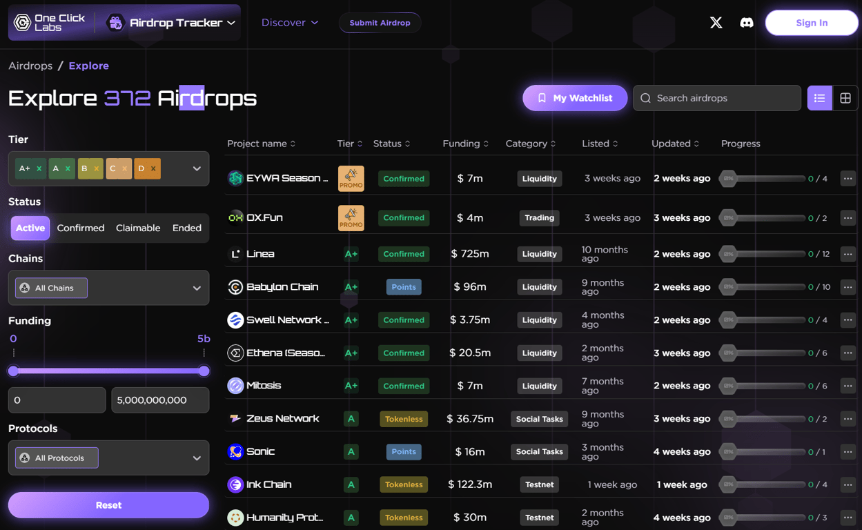 Drops Airdrop Checker Base interface